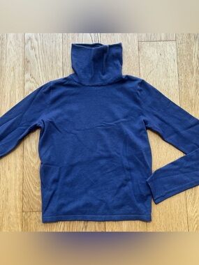 Brandy Melville Cropped Soft Indigo Purple Blue Turtleneck Sweater Top